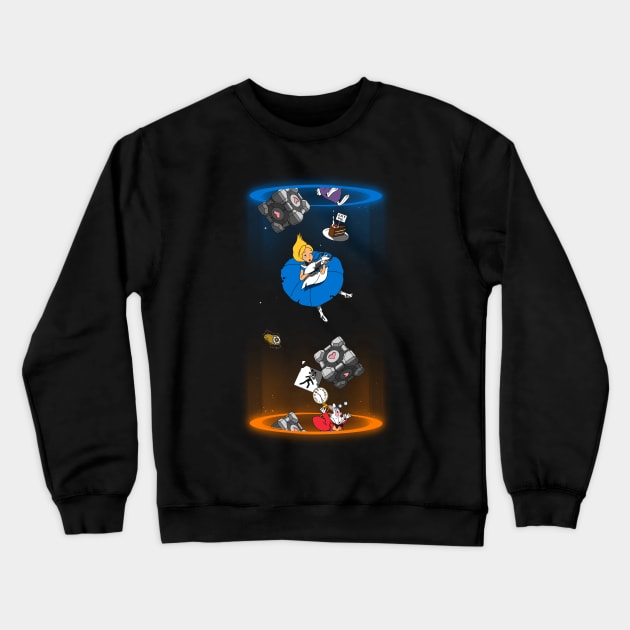 Alice Through the Portal Crewneck Sweatshirt by drsimonbutler